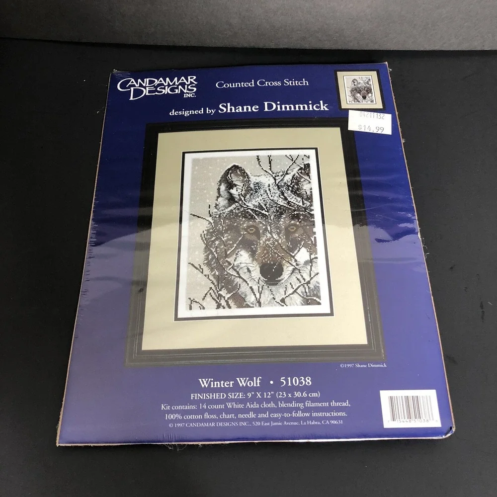 Candamar Designs Winter Wolf Counted Cross Stitch Kit 51038 by Shane Dimmick NEW